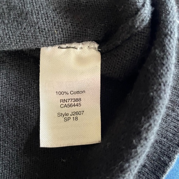 J Crew Sweater, Black 100% Cotton Gathered Ruffle At Top Of Sleeve Size Small - Picture 3 of 11